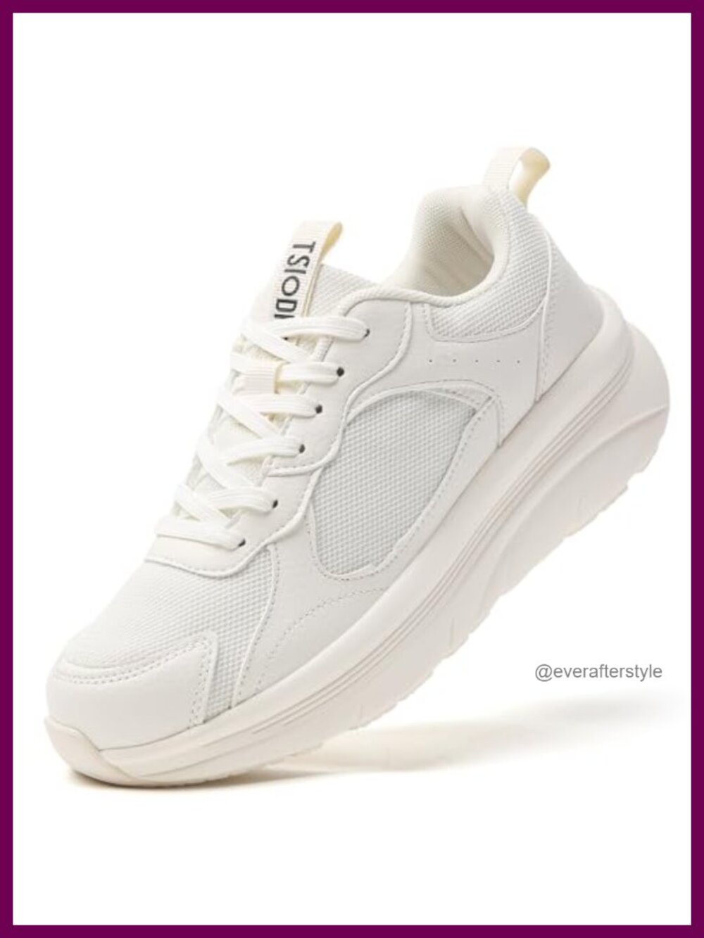 Womens Chunky Platform Slip On Sneakers Non Slip Walking Athletic Shoes